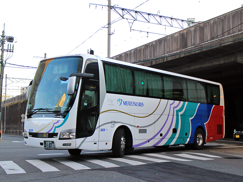 名鉄バス「どんたく号」　3608　プレミアムワイド搭載車